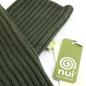 Nui Organics Merino Wool Dory Limb Rib Warmers - Olive