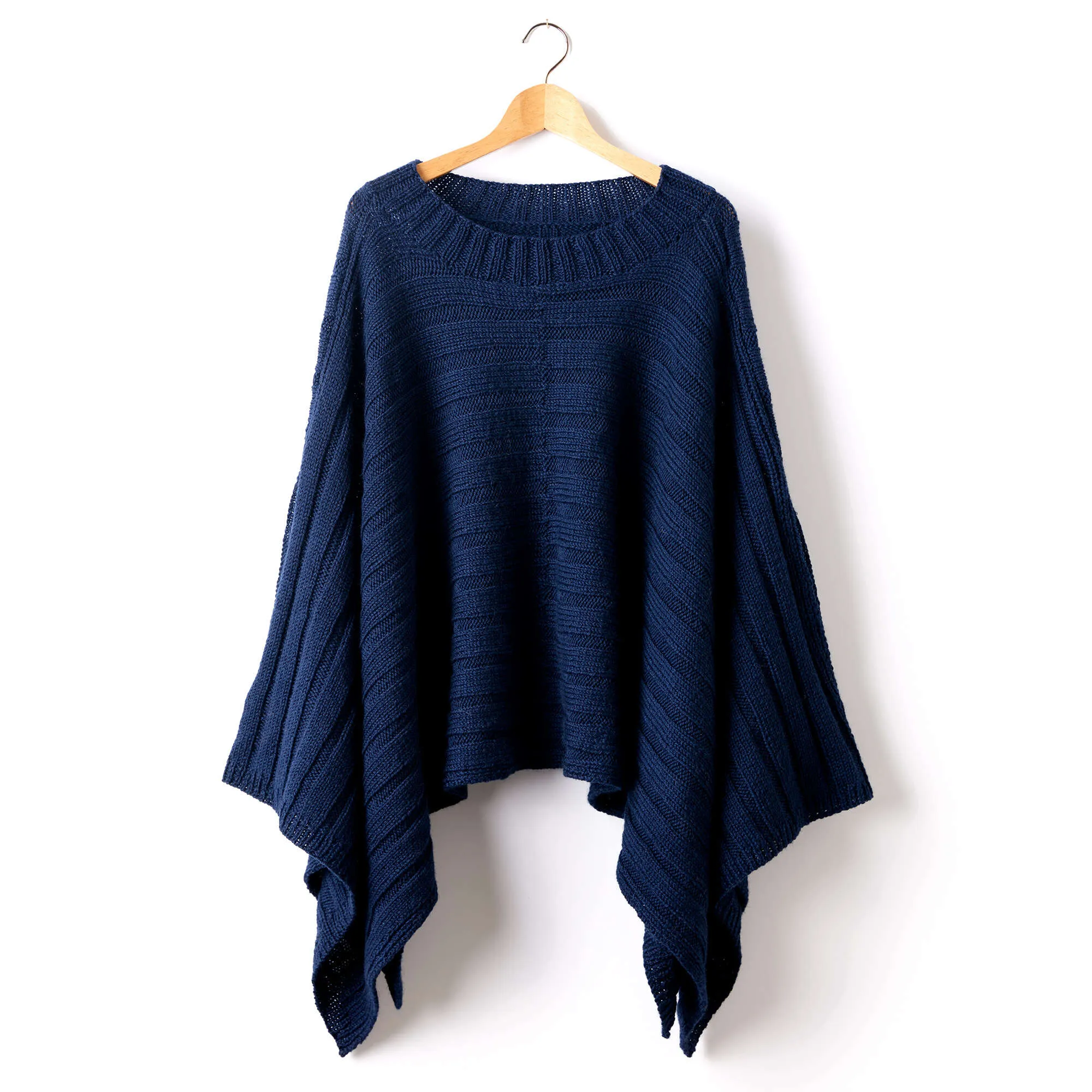 Patons Reversible Ribbed Knit Poncho