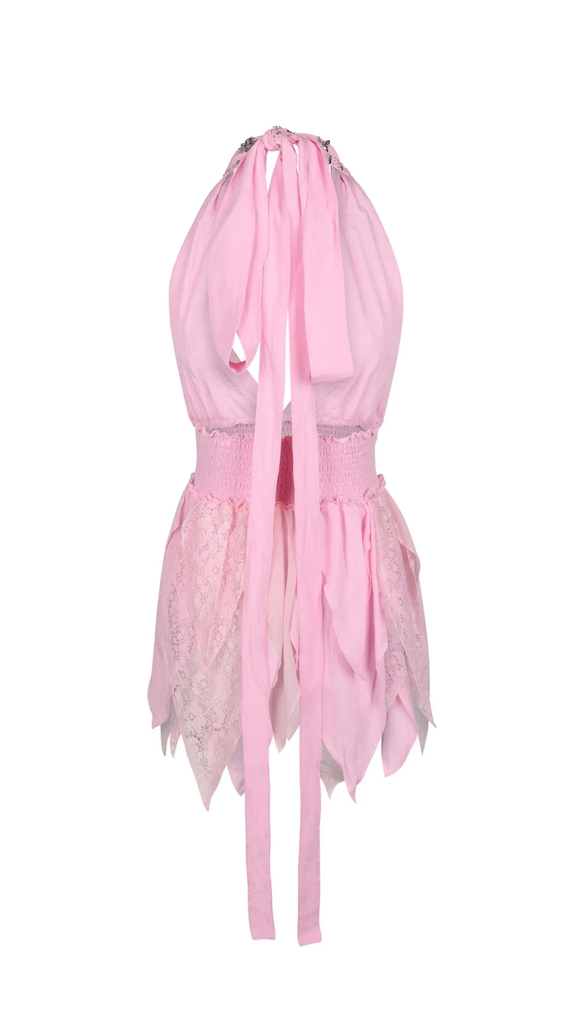 PHOENIX SPARKLE STAR PIXIE MINI DRESS  / PINK