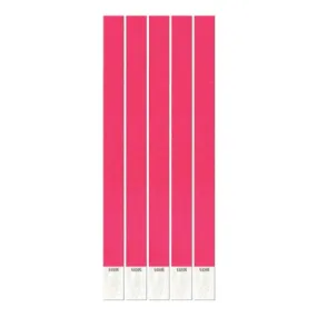Pink Tyvek Wristbands - 25cm - Pack of 100