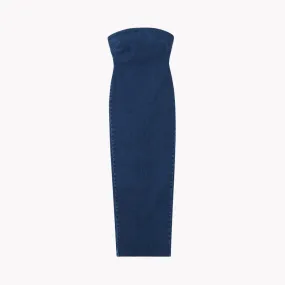 Pre Order:  Backless Strapless Denim Dress