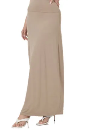 Premium Maxi Skirt Style 1343 in Mocha