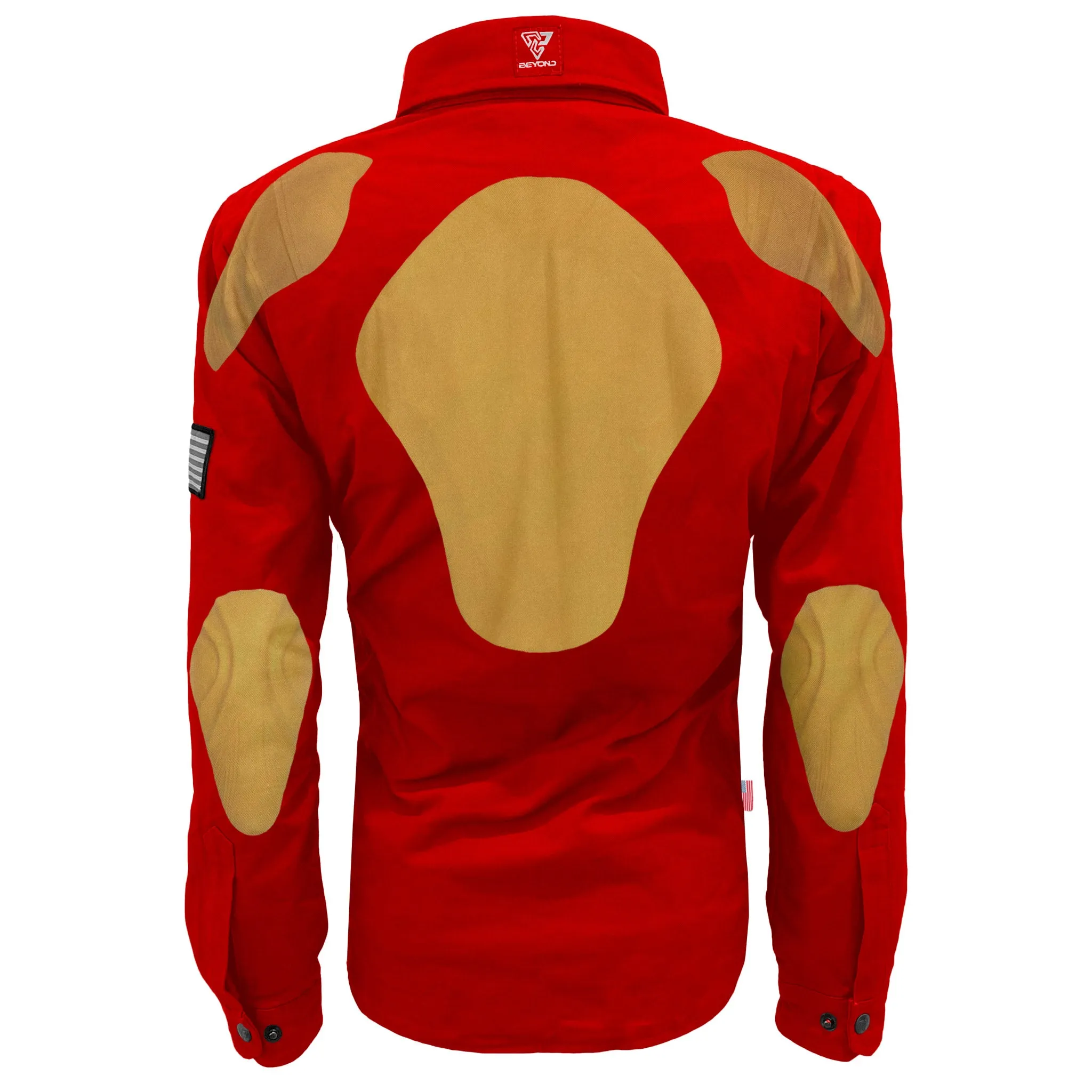 Protective Canvas Jacket for Women - Red with Pads