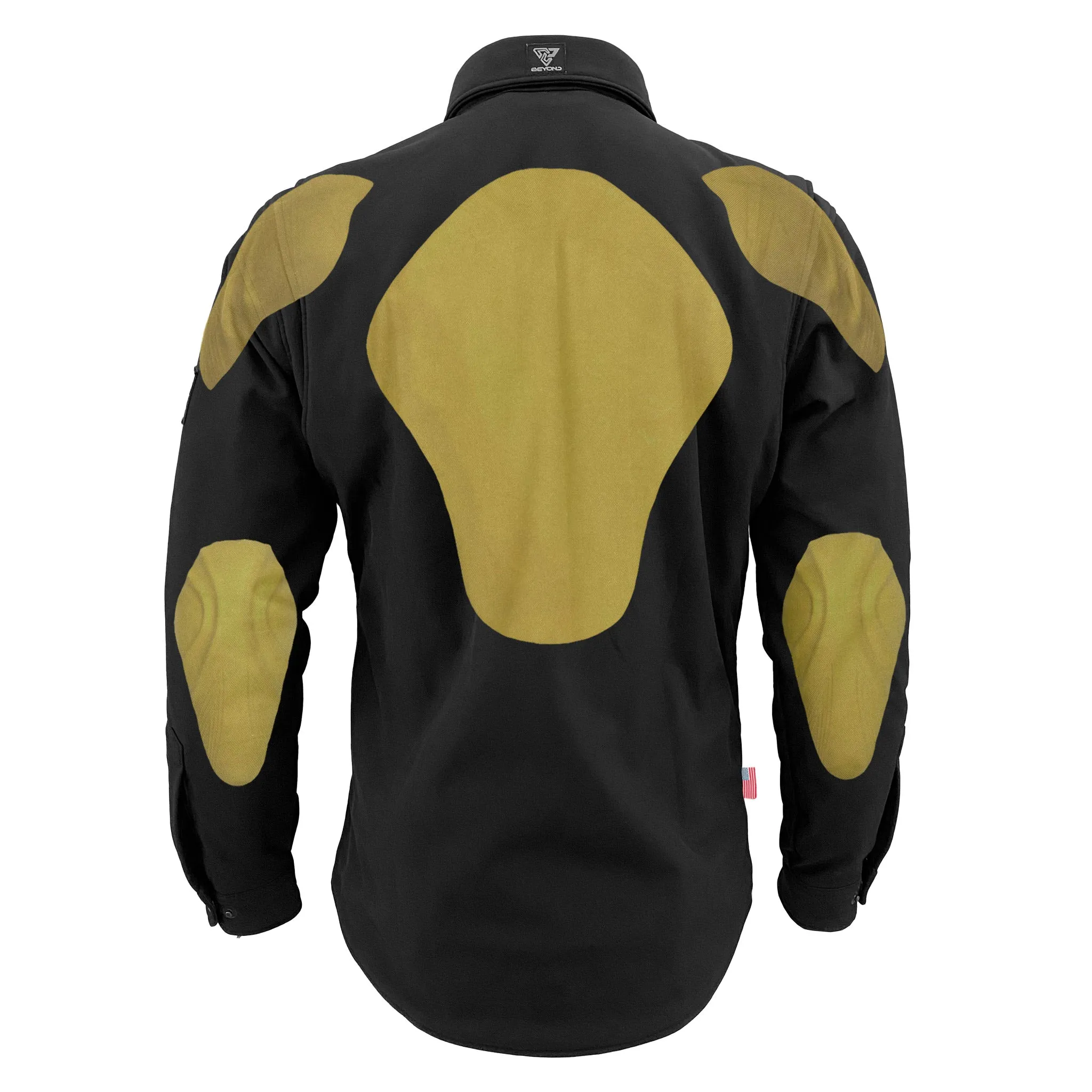 Protective SoftShell Winter Jacket for Men - Black Matte with Pads