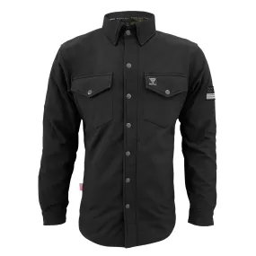 Protective SoftShell Winter Jacket for Men - Black Matte with Pads