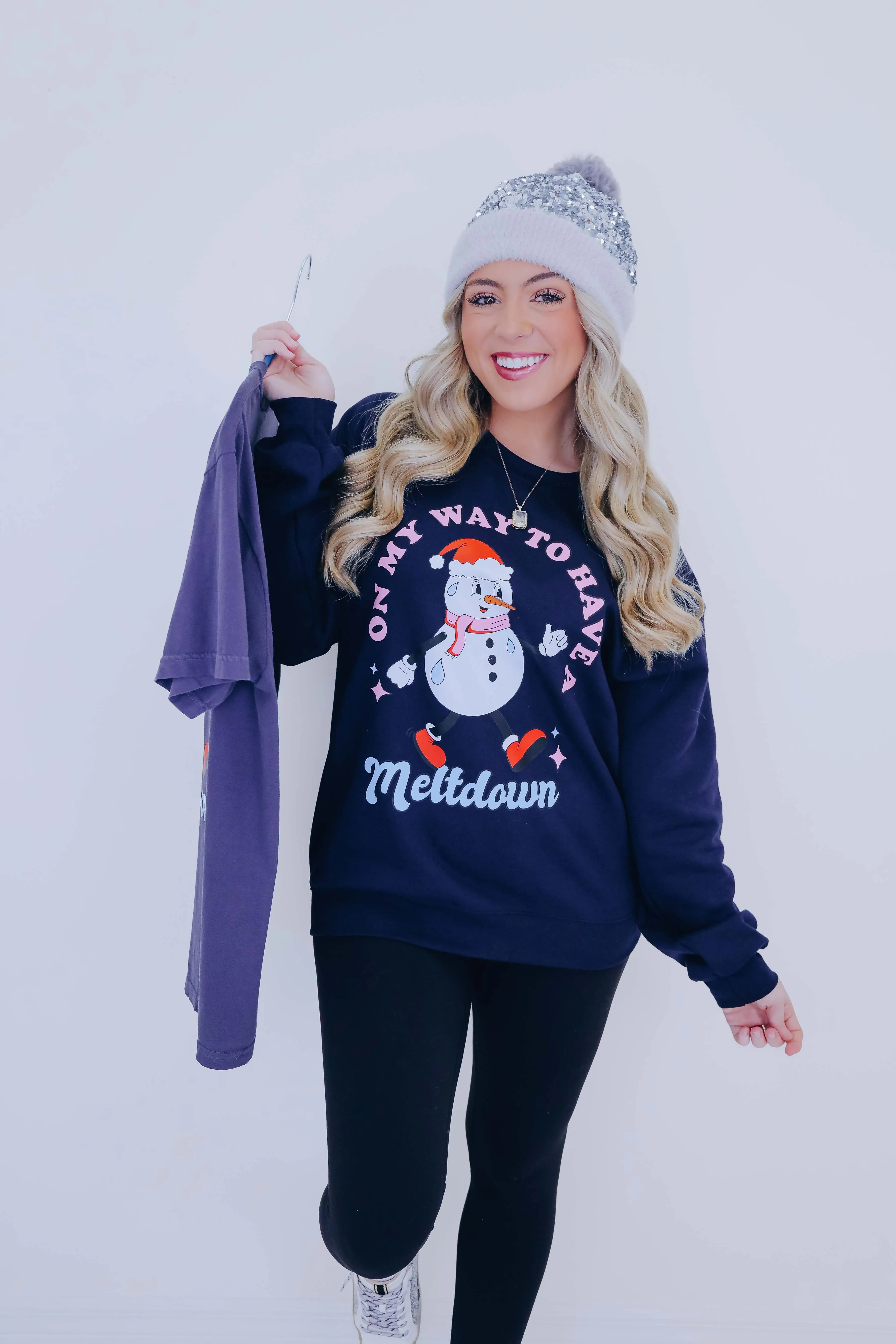 "On My Way...Melt Down"Snowman Graphic Tee - 2 Styles