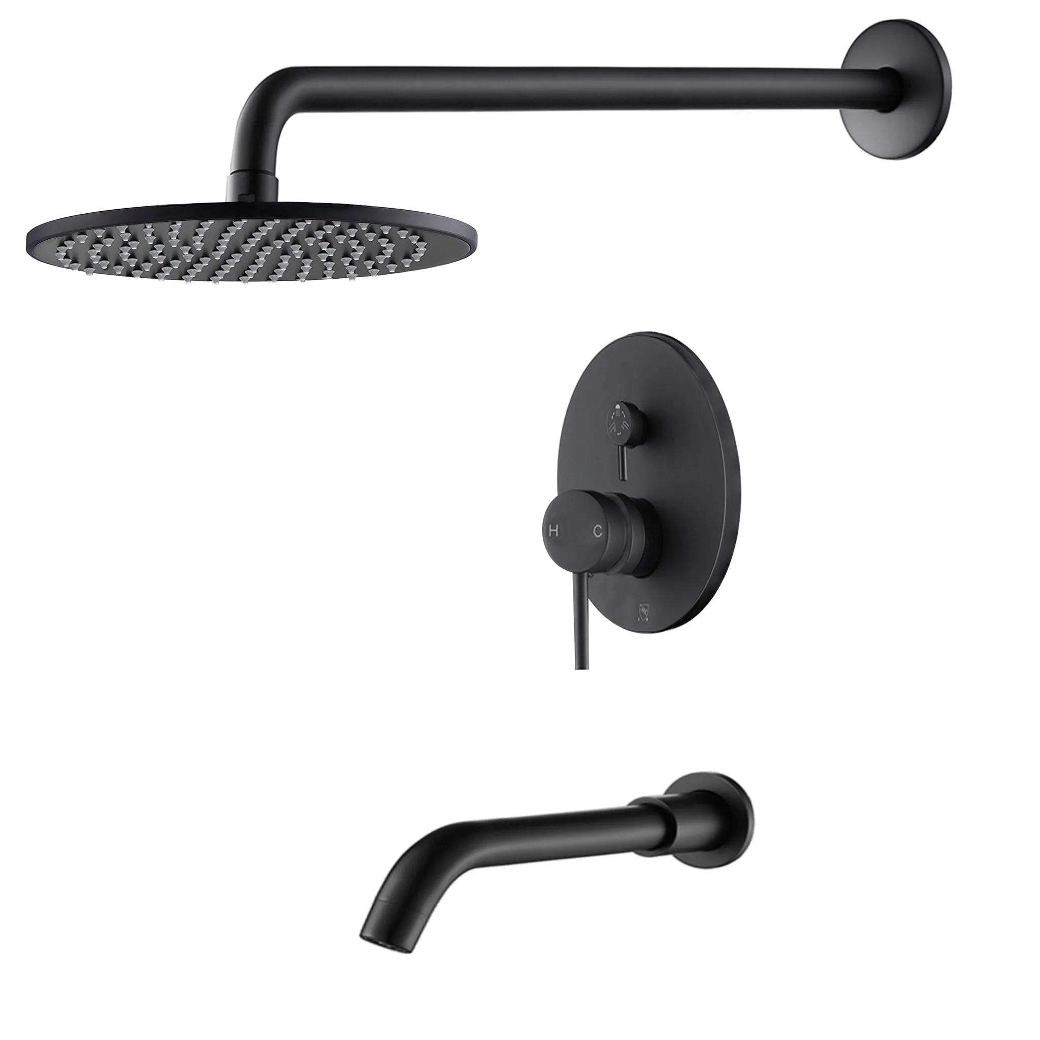 RADIANCE Shower and Bathtub Combo Set with Rough-in Valve - TBS-18015-TS Series