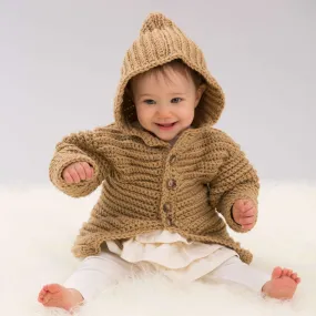 Red Heart Crochet Hooded Playful Cardi
