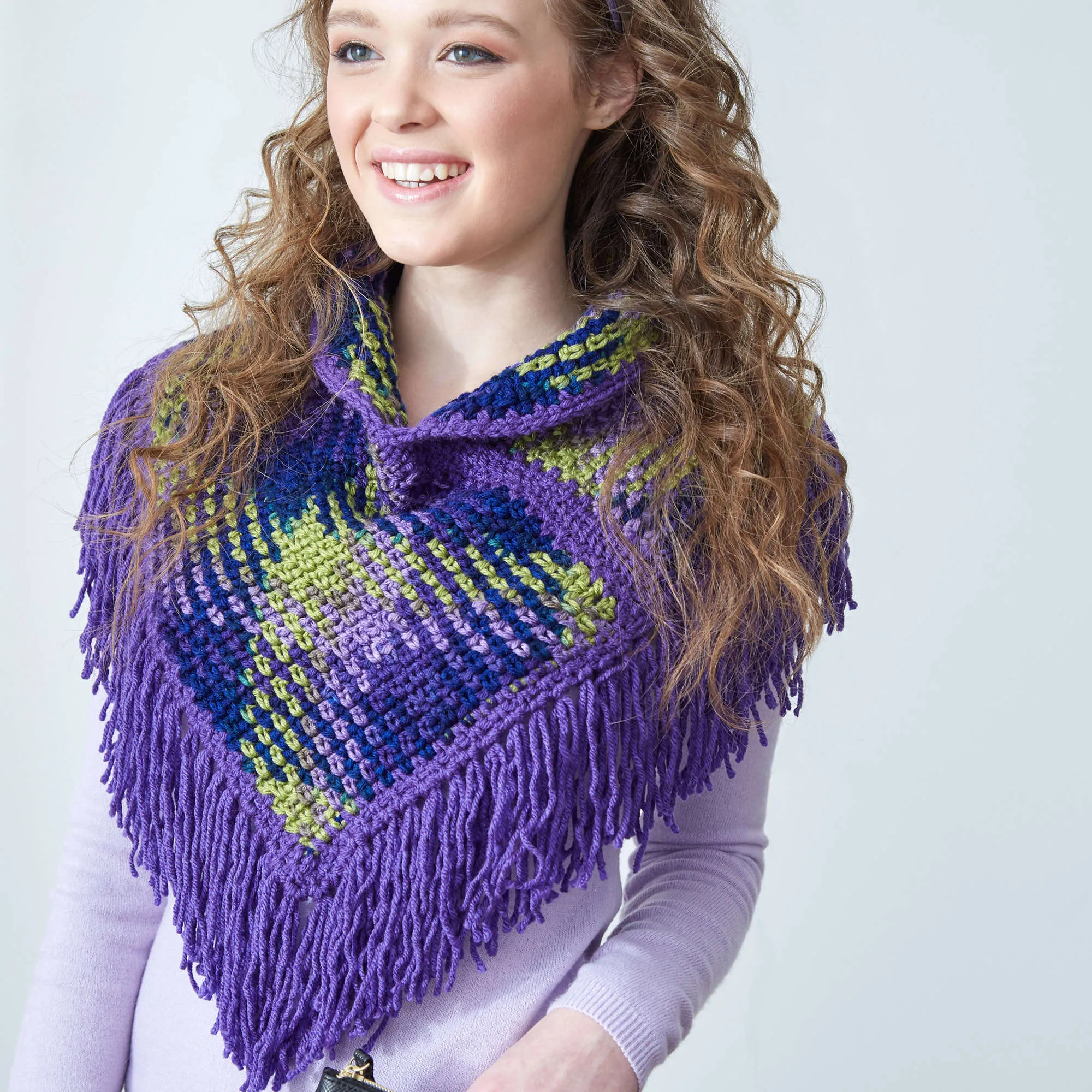 Red Heart Crochet Planned Pooling Argyle Cowl