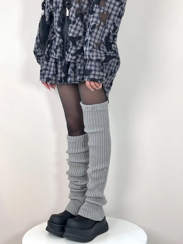 Retro thigh high jk leg warmers