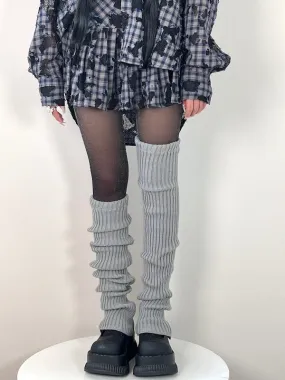 Retro thigh high jk leg warmers