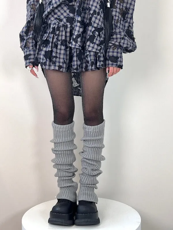 Retro thigh high jk leg warmers