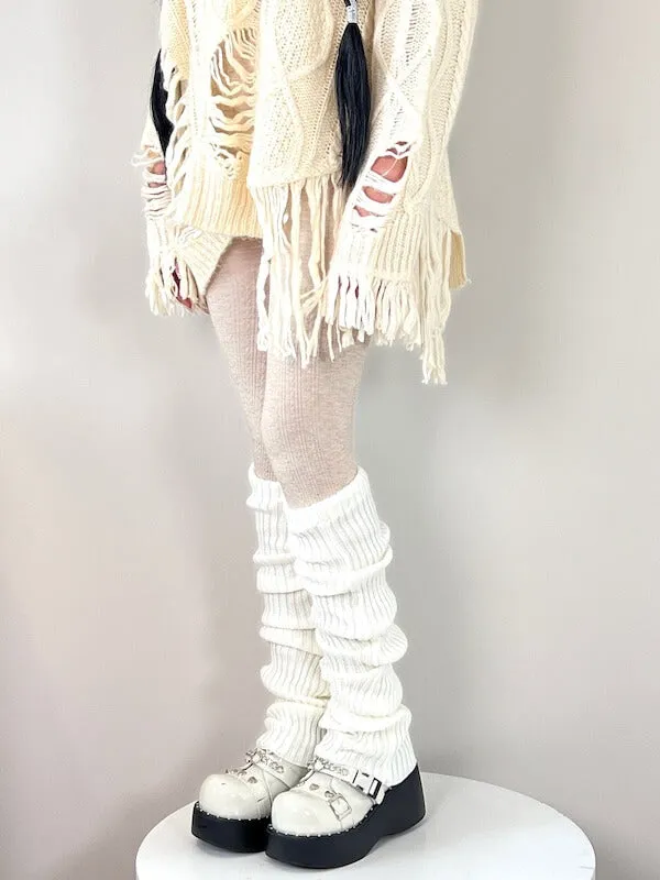 Retro thigh high jk leg warmers