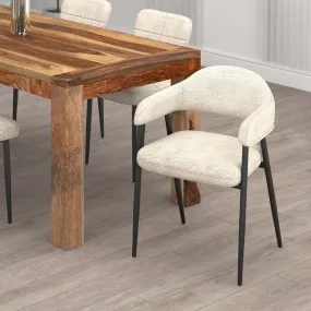 Round Back Dining Chairs | Set of 2 | Archer Cream