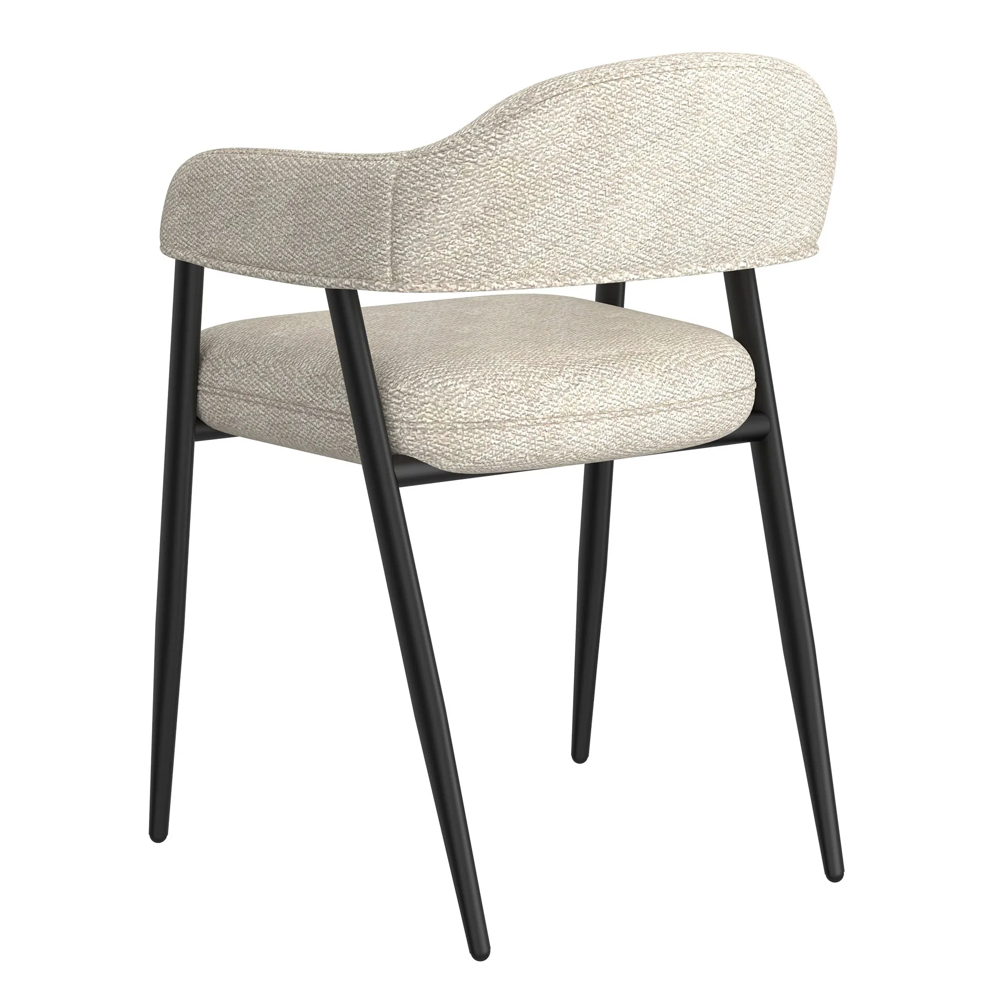 Round Back Dining Chairs | Set of 2 | Archer Cream