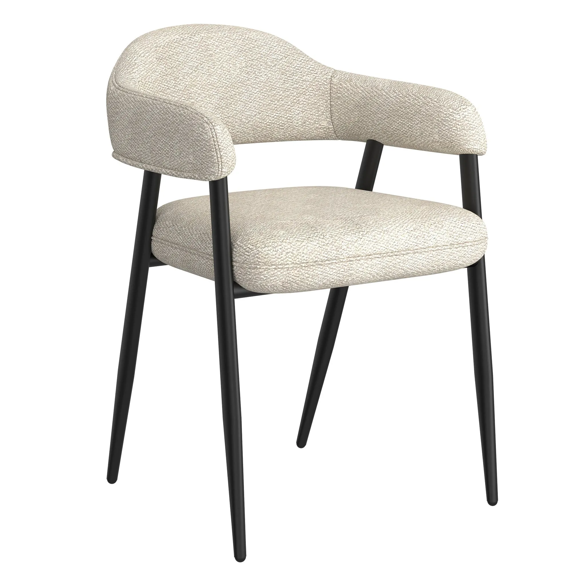 Round Back Dining Chairs | Set of 2 | Archer Cream