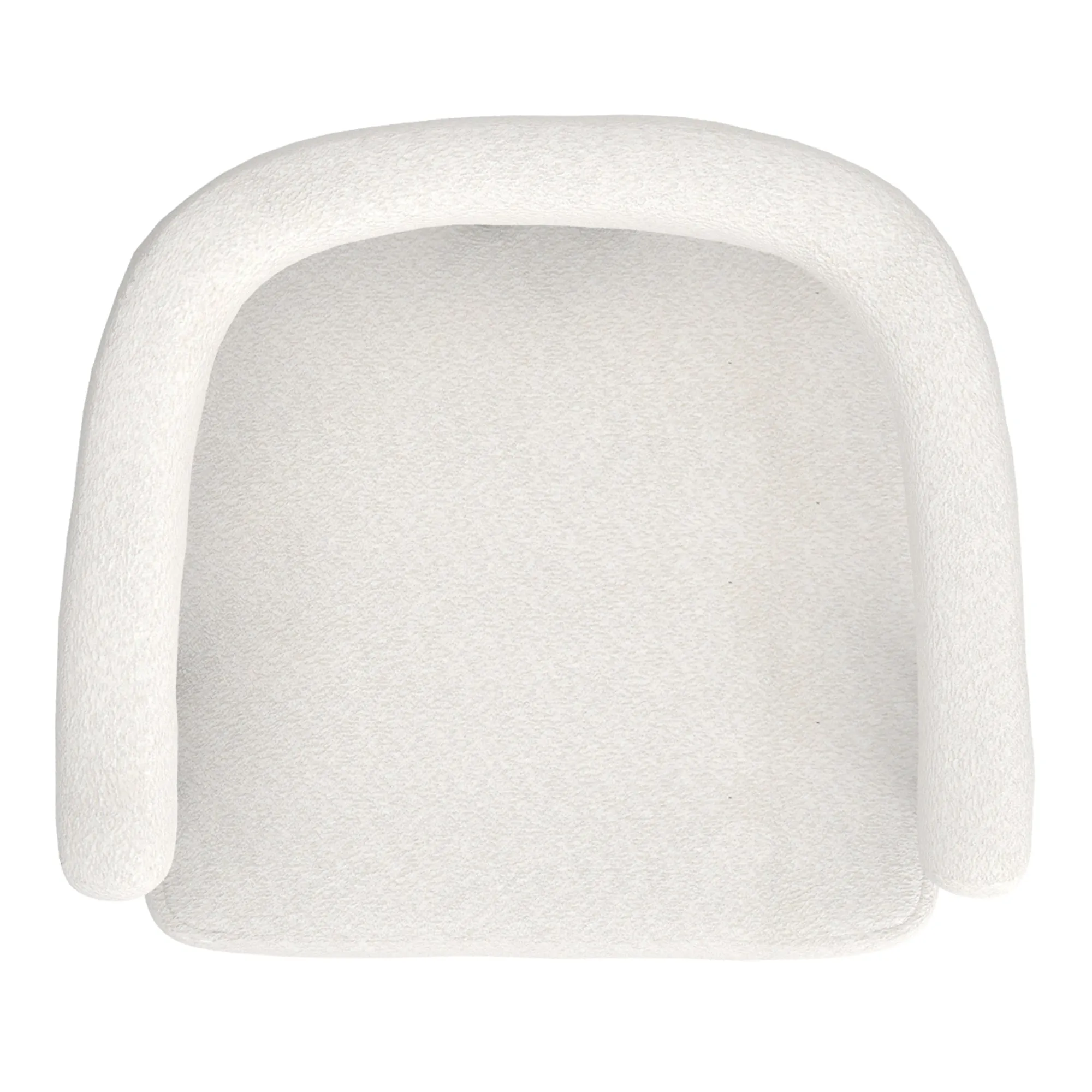 Round Back Dining Chairs | Set of 2 | Scarlet White Boucle