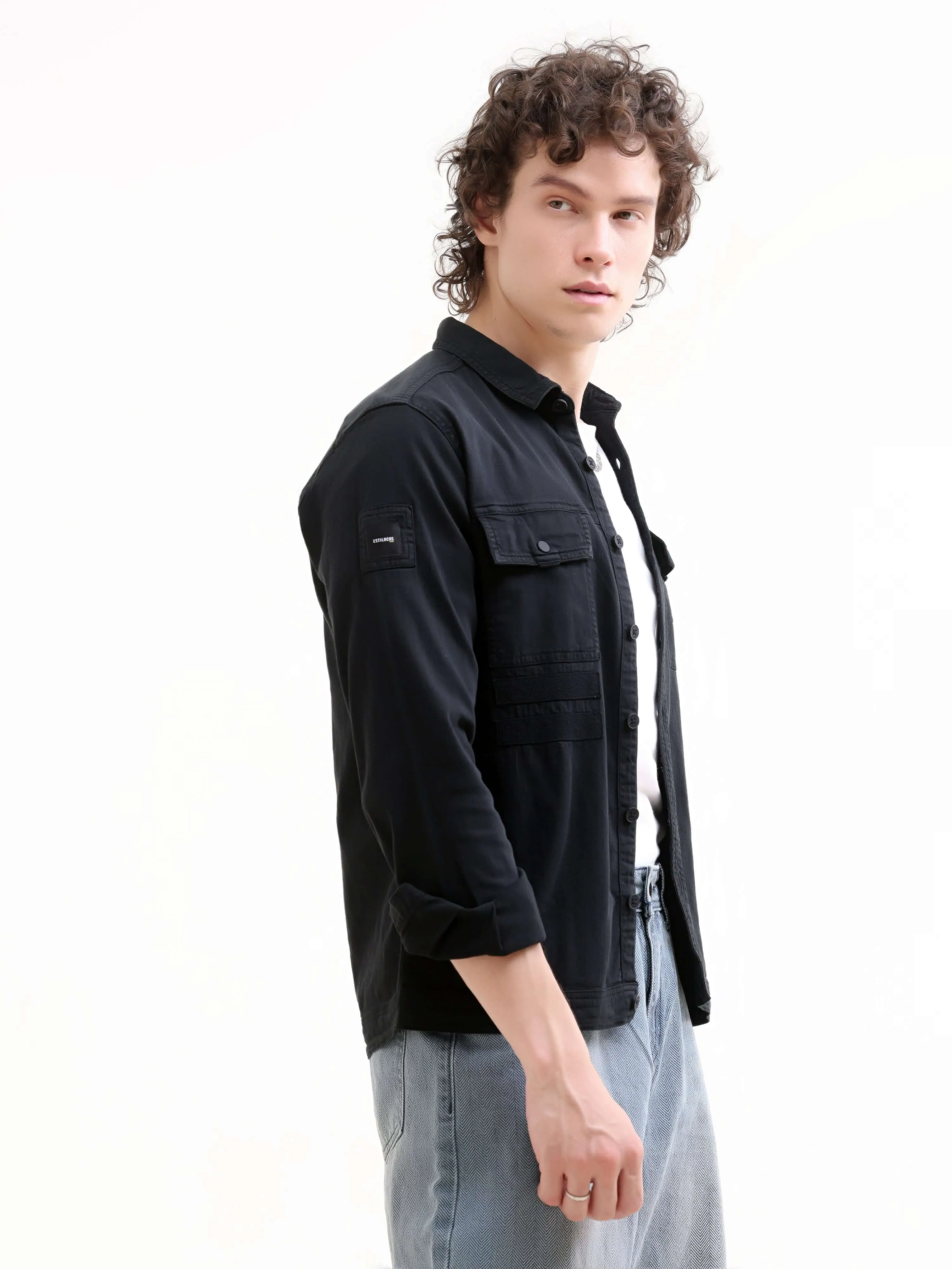Rubans Black Denim Overshirt