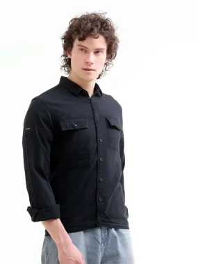 Rubans Black Denim Overshirt