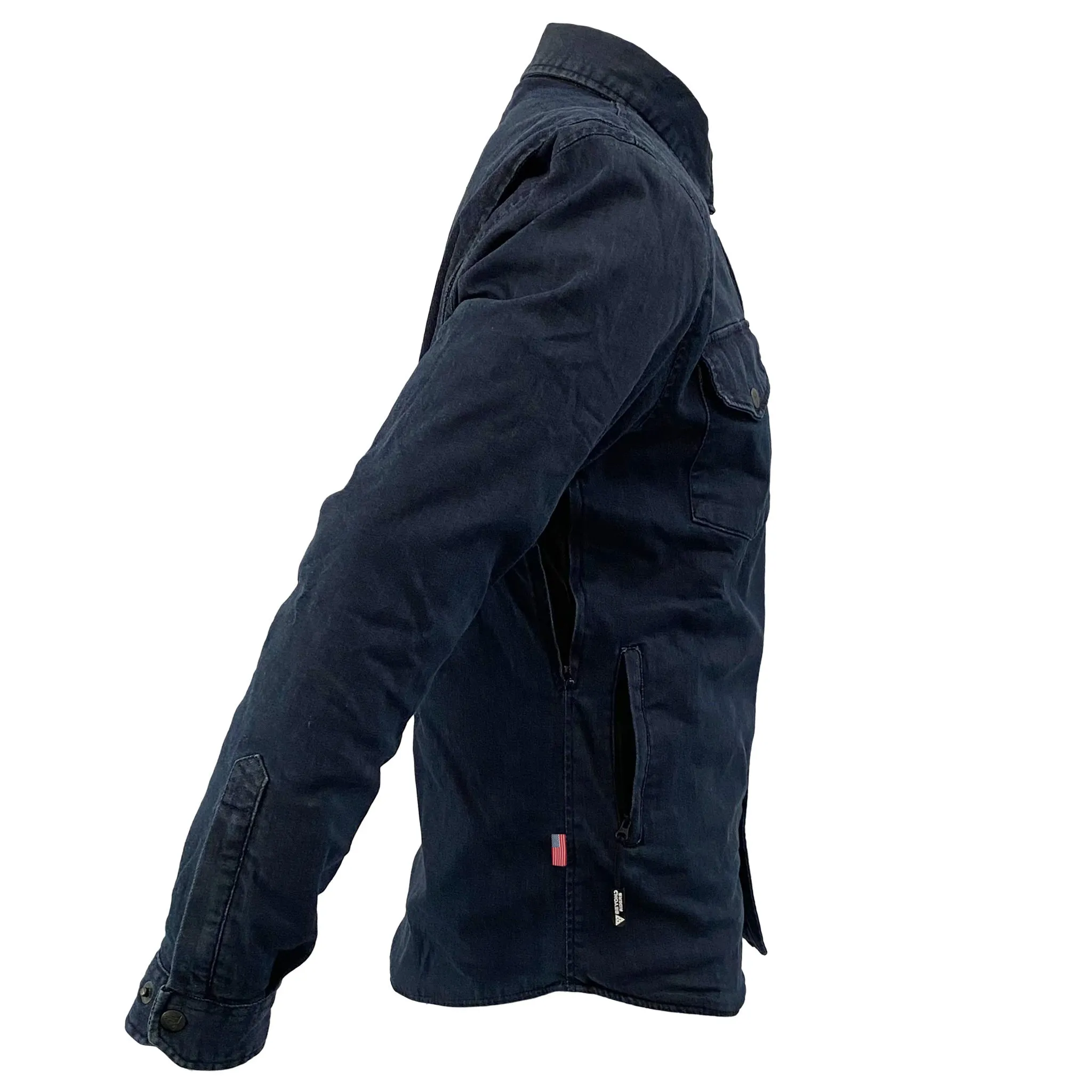 SALE Protective Jeans Jacket - Blue Indigo with Pads