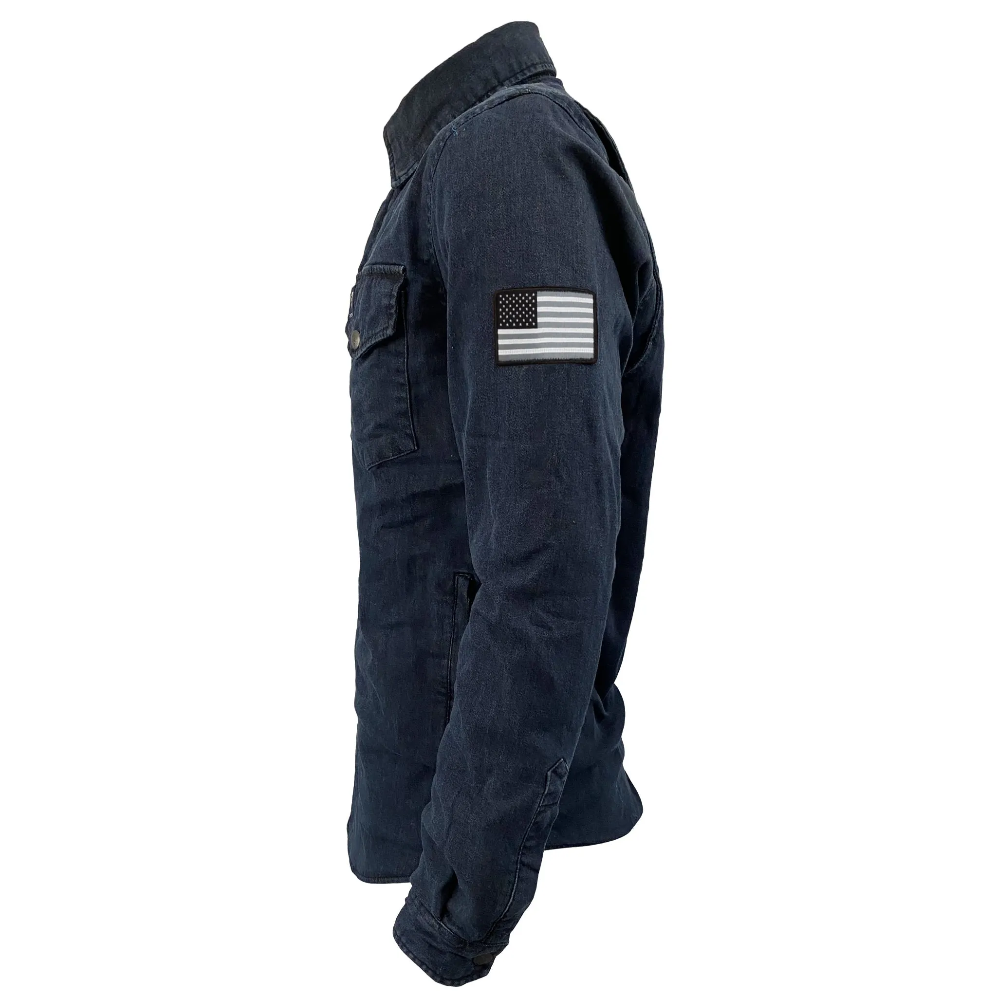 SALE Protective Jeans Jacket - Blue Indigo with Pads
