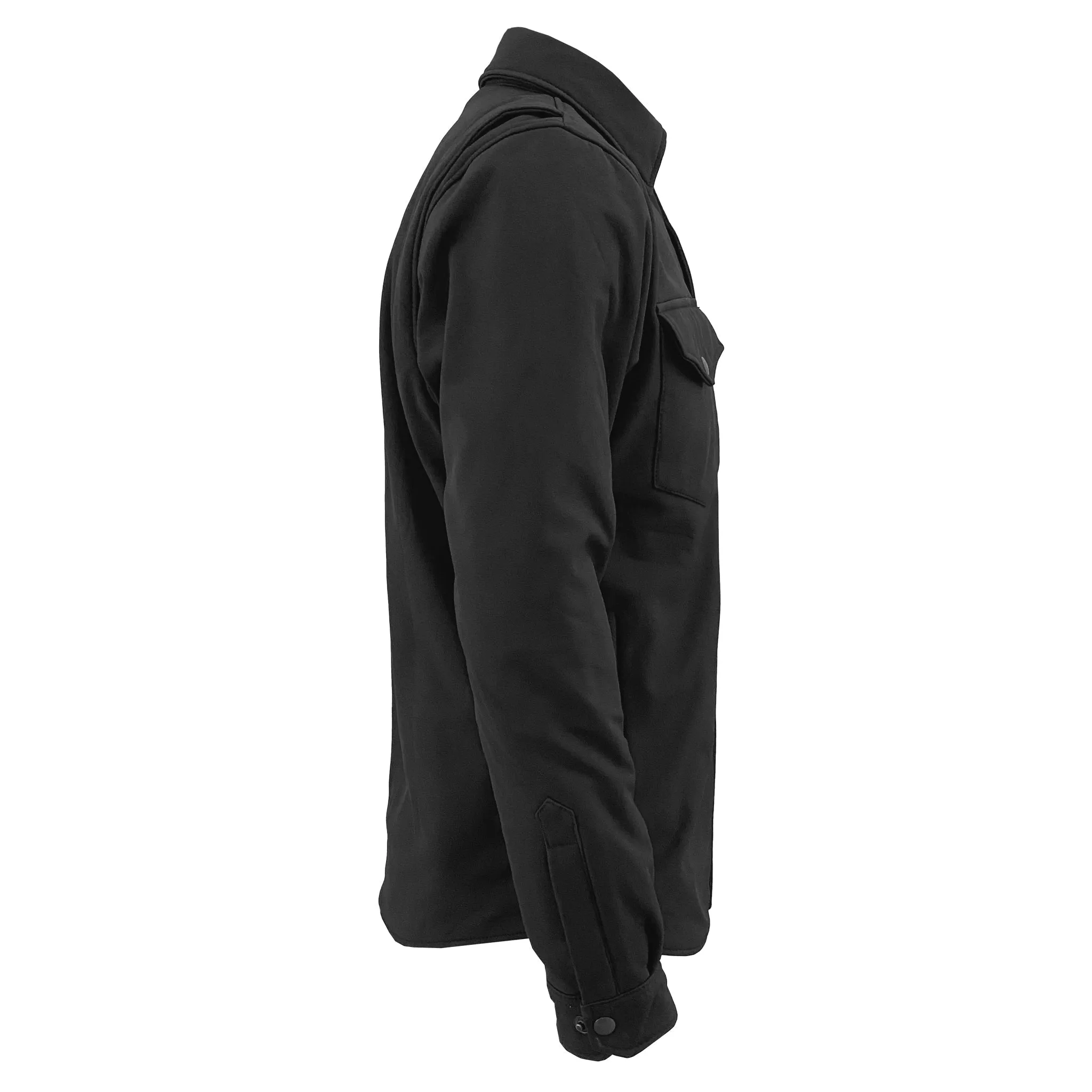 SALE Protective SoftShell Winter Jacket for Men - Black Matte with Pads