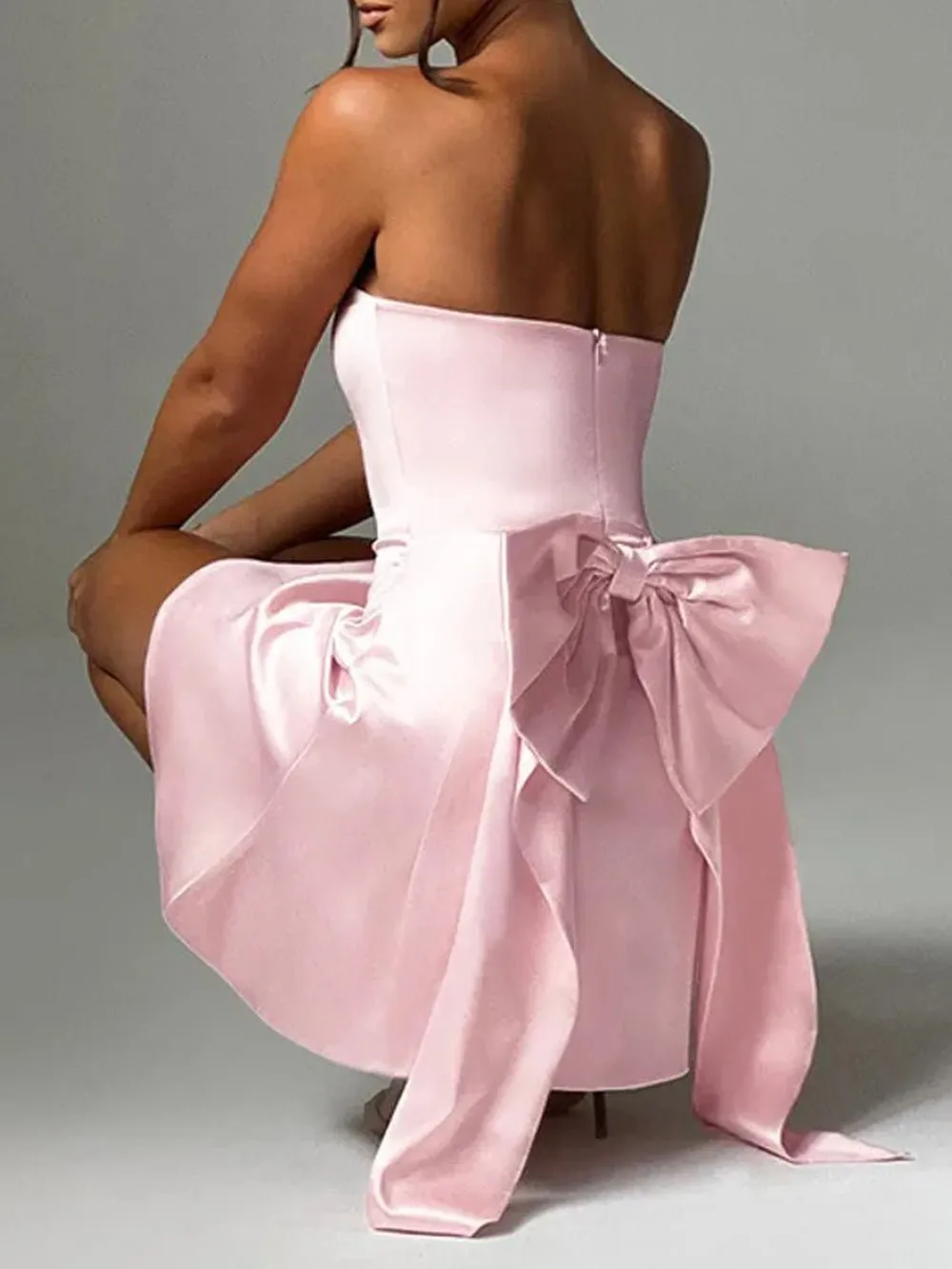 Samantha Strapless Backless Mini Dress