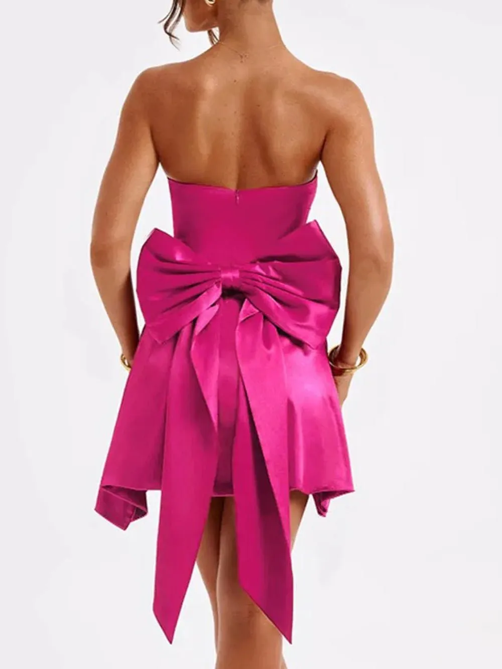 Samantha Strapless Backless Mini Dress