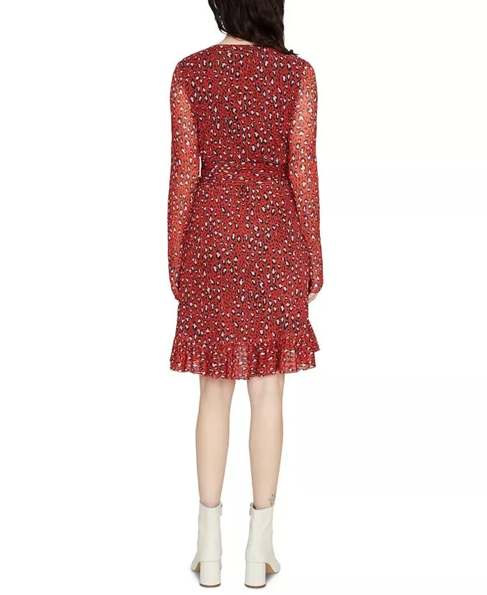 Sanctuary Women's Emma Ruffled Wrap Dress Wine Size Extra Small