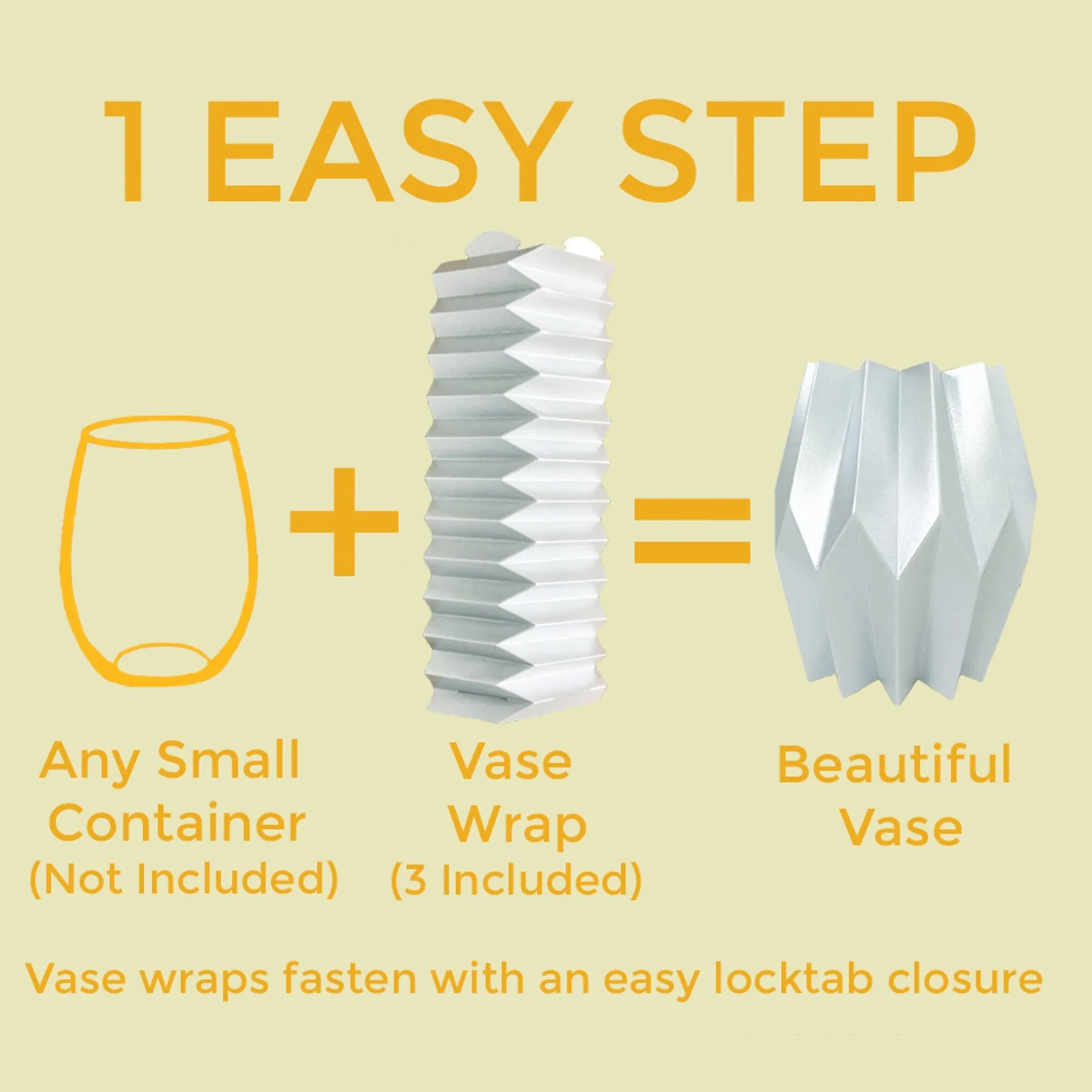 Silver Paper Vase Wrap