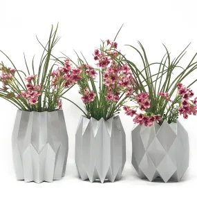 Silver Paper Vase Wrap