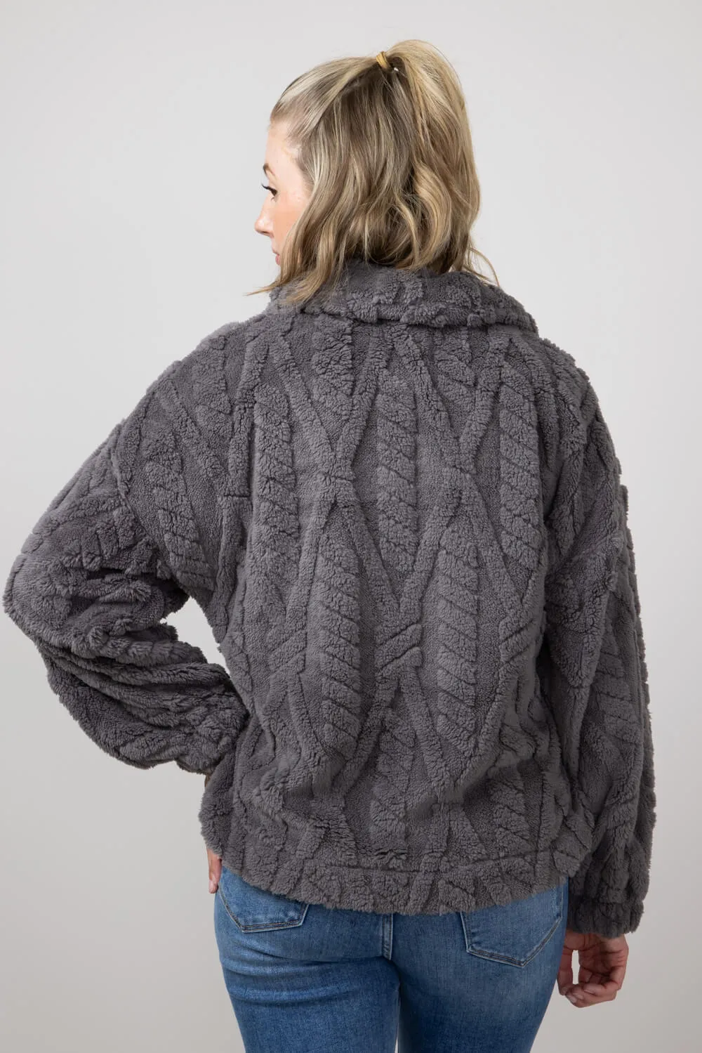Simply Southern Jess Shacket for Women in Pavement Grey | PP-0224-SHKT-JESS-PVMNT