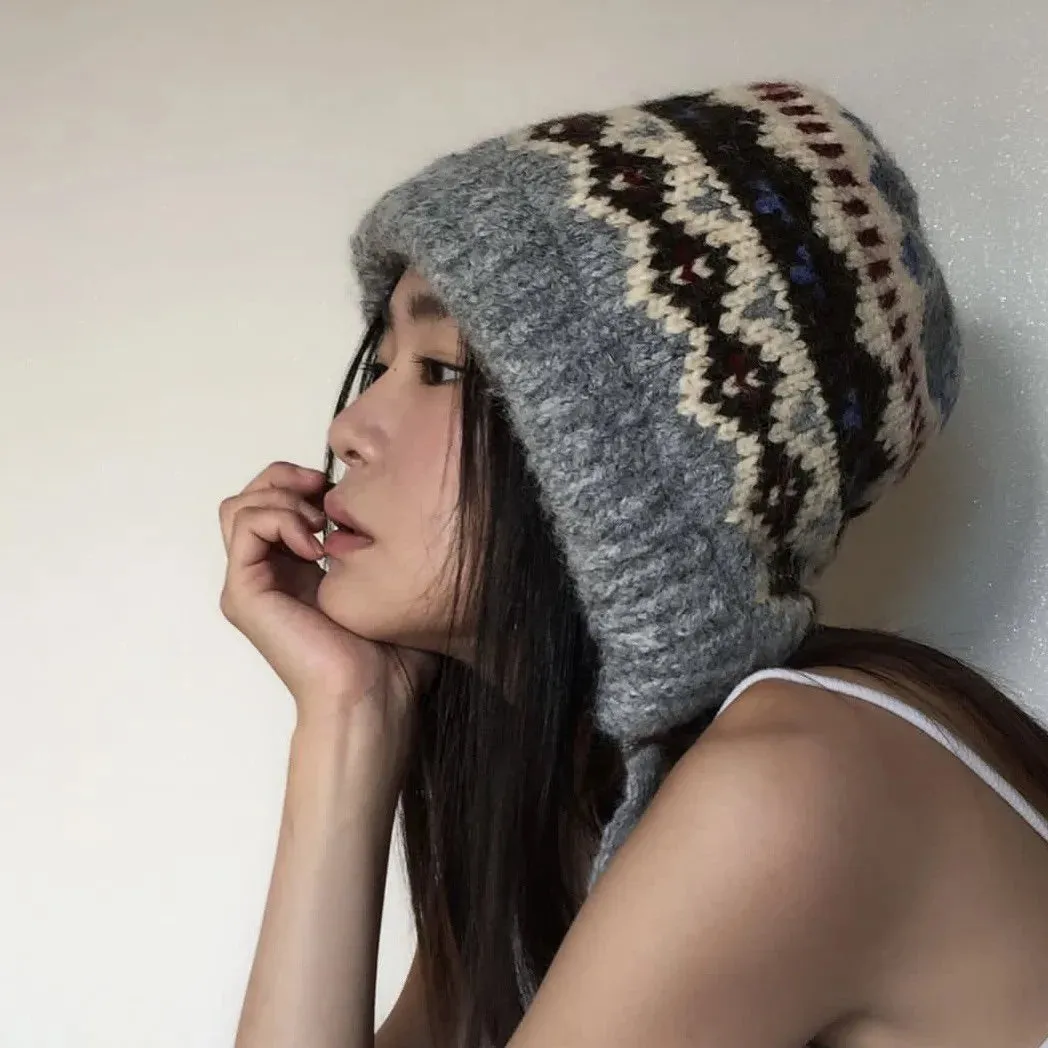Sohiwoo Knitted Beanies Cap For Men&Women Winter Warm Unisex Hooded Hat Neck Collar Scarf Cap Ski Beanie Cold Hats Balaclava Caps Bonnet