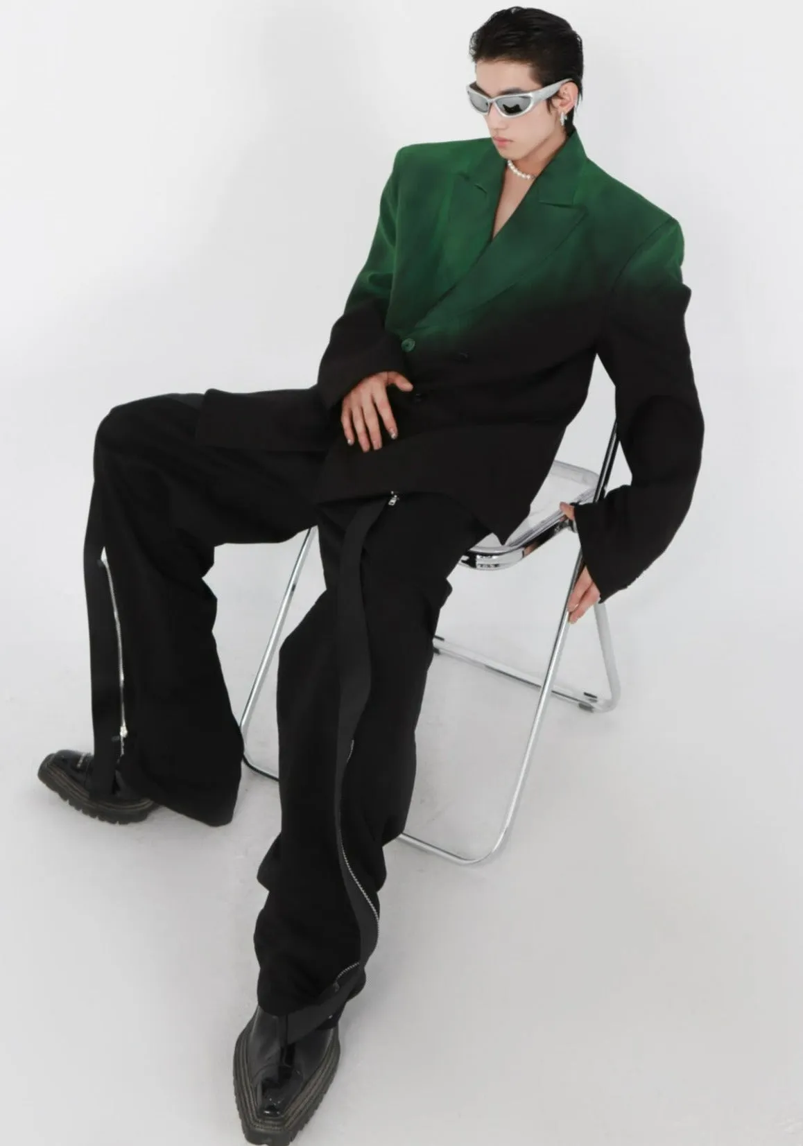Solid Gradient Blazer