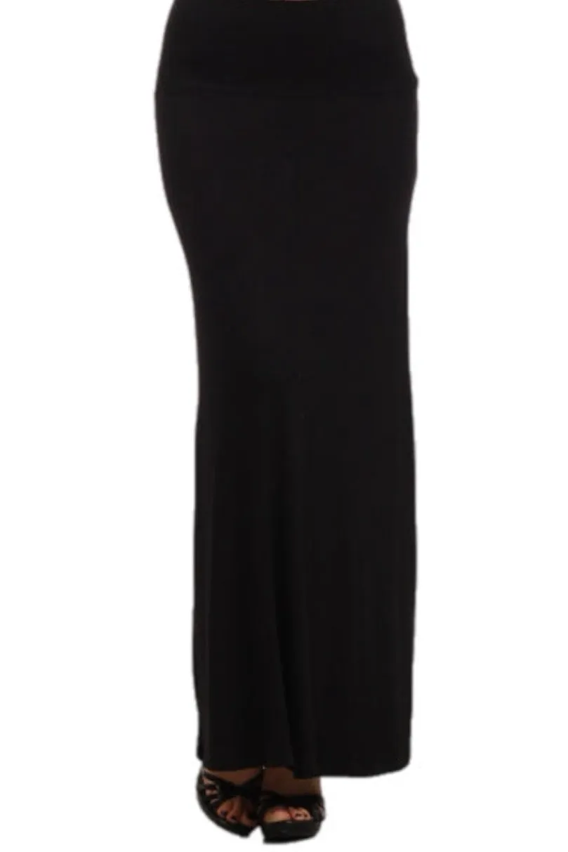 Solid Knit Maxi Skirt 832