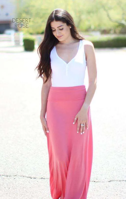 Solid Maxi Skirt | S-XL