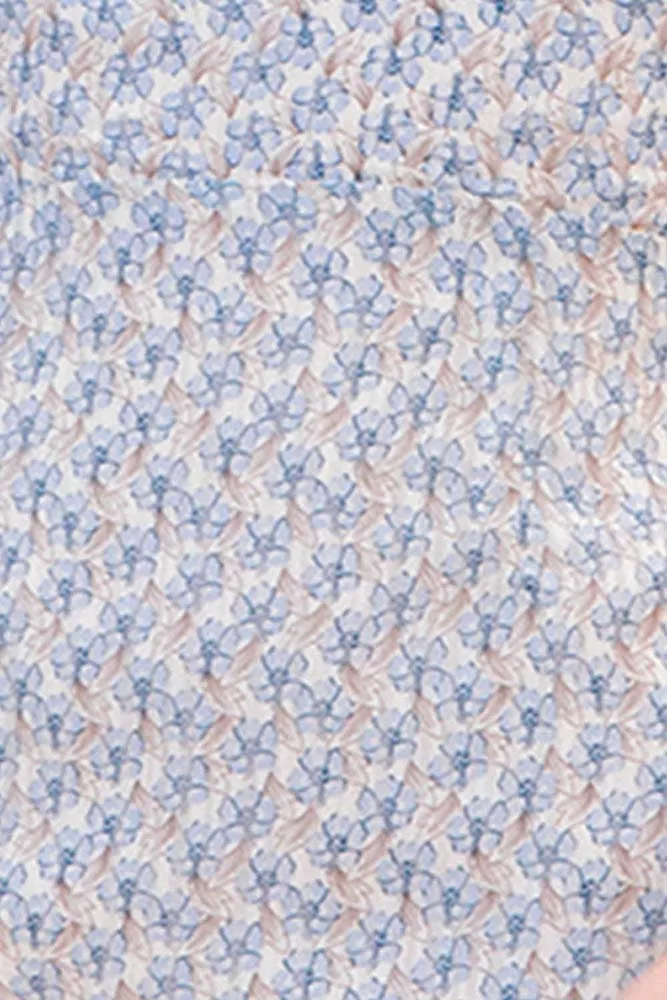 Storia Textured Floral Print Mini Dress