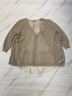 Sweater Cardigan By Nation In Beige, Size: M