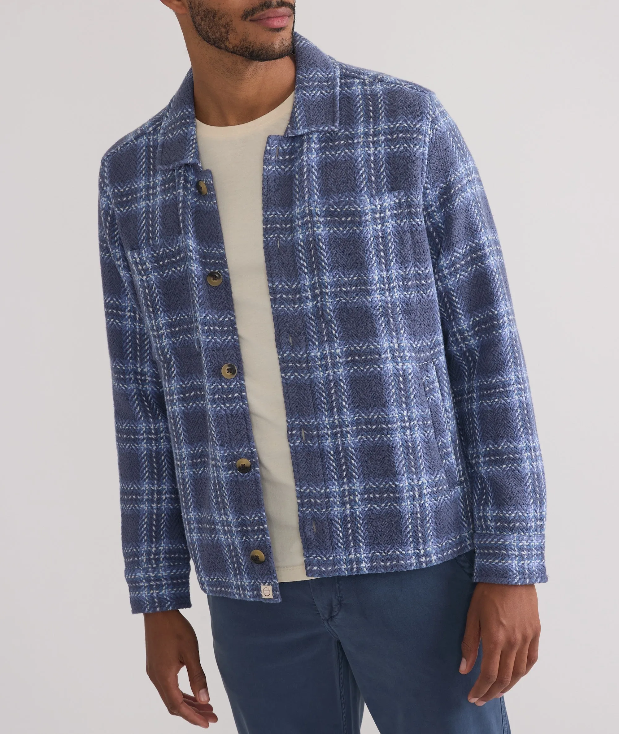 Textured Herringbone Overshirt