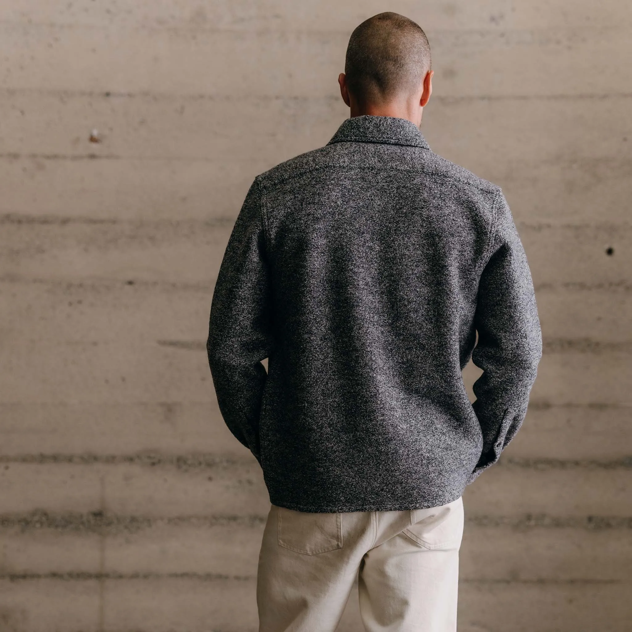 The Connor Overshirt in Heather Ash Boucle