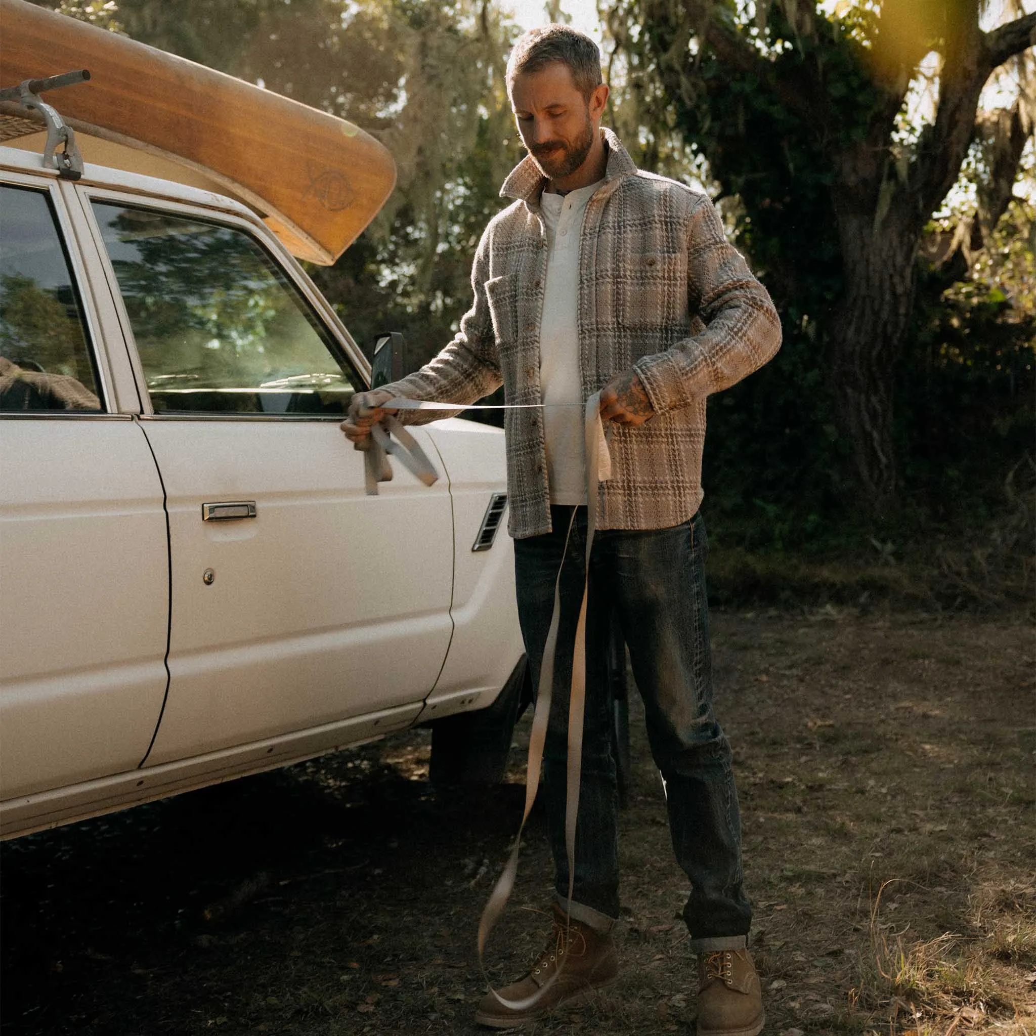 The Cutter Overshirt in Grey Plaid