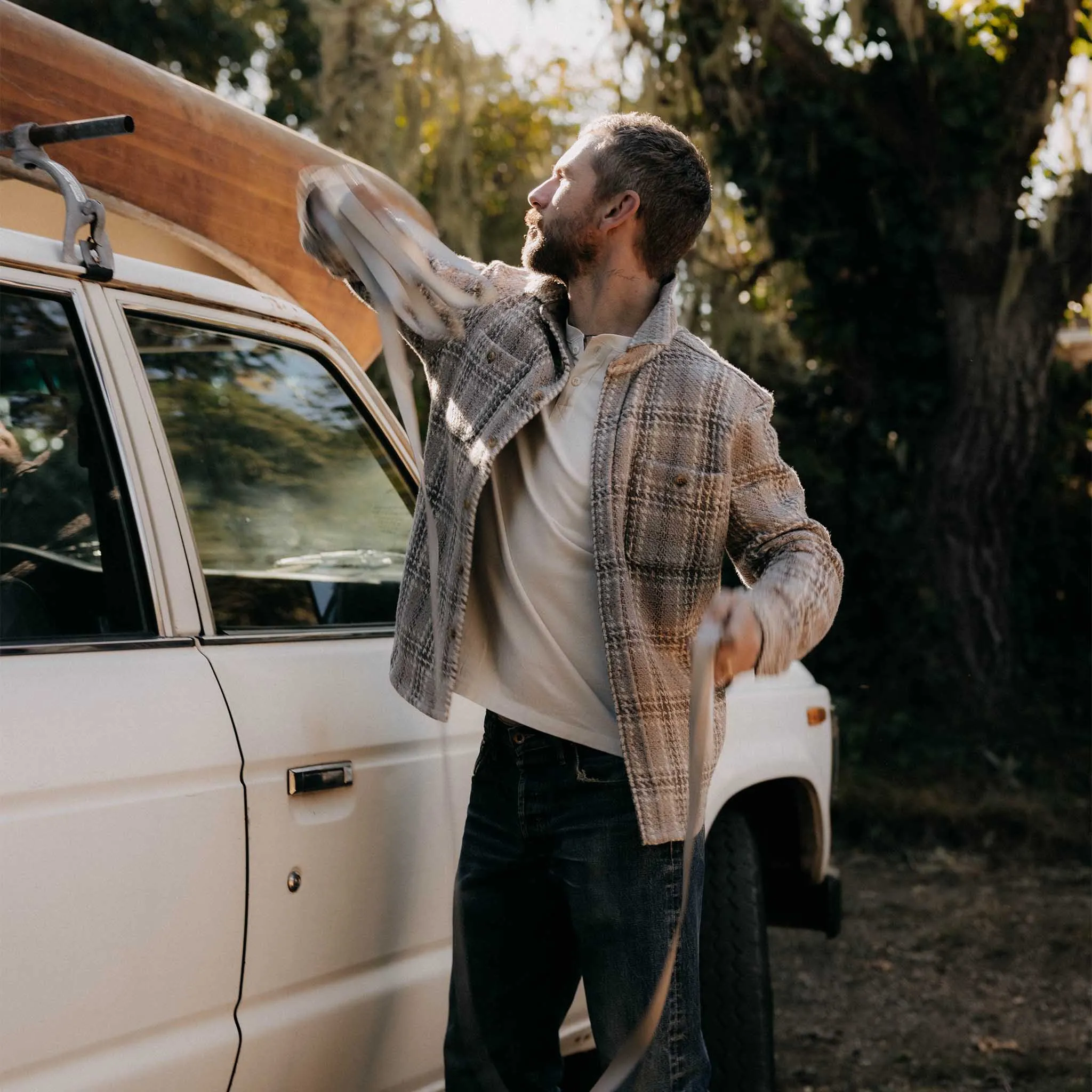 The Cutter Overshirt in Grey Plaid