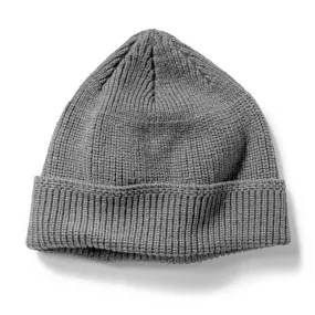 The Rib Beanie in Heather Grey
