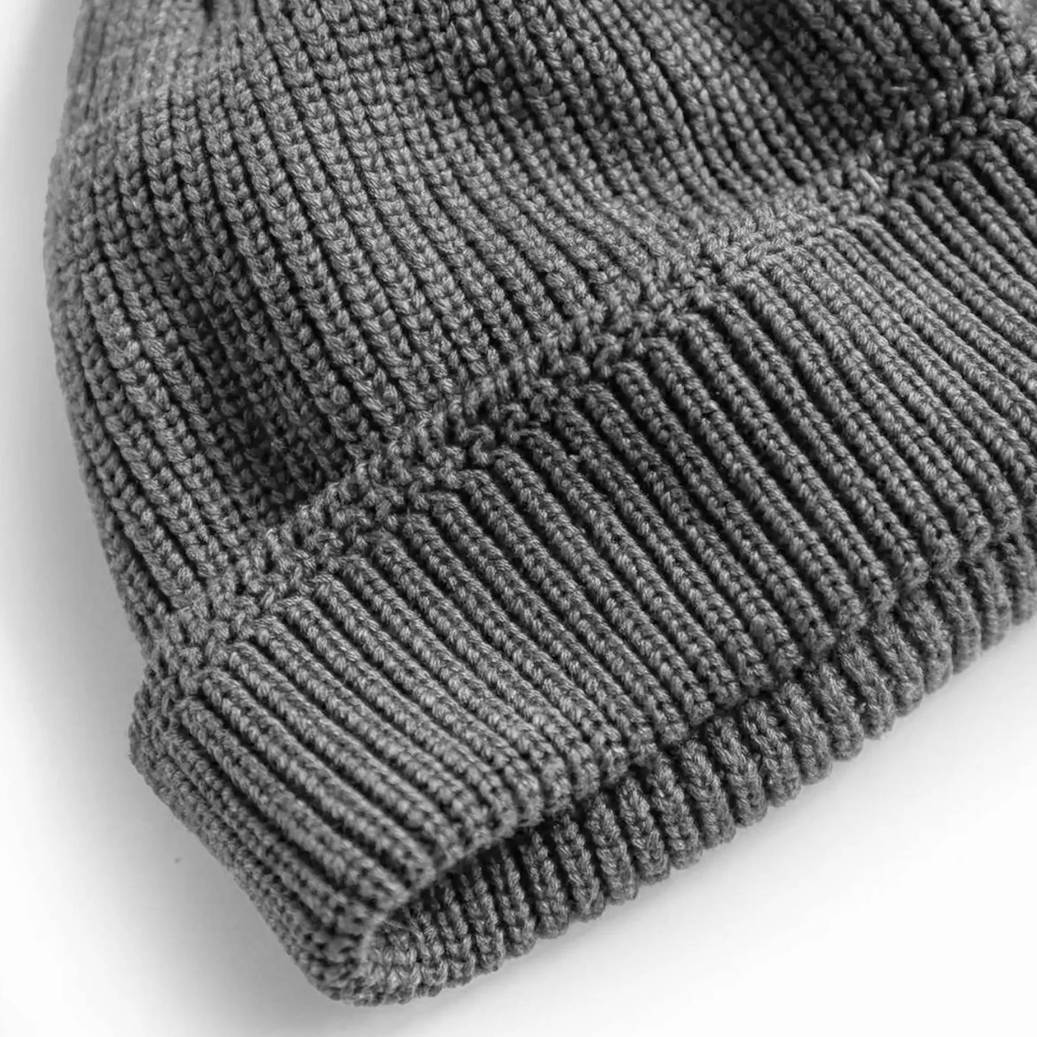 The Rib Beanie in Heather Grey