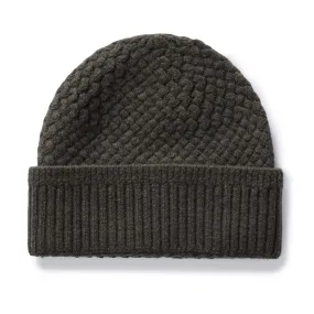 The Textured Knit Beanie in Heather Loden Merino
