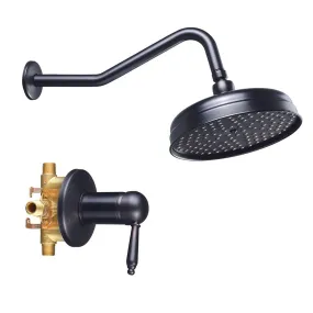 TheLAShop Wall Mounted Rain Shower Faucet & Handle Oil Rubbed Bronze
