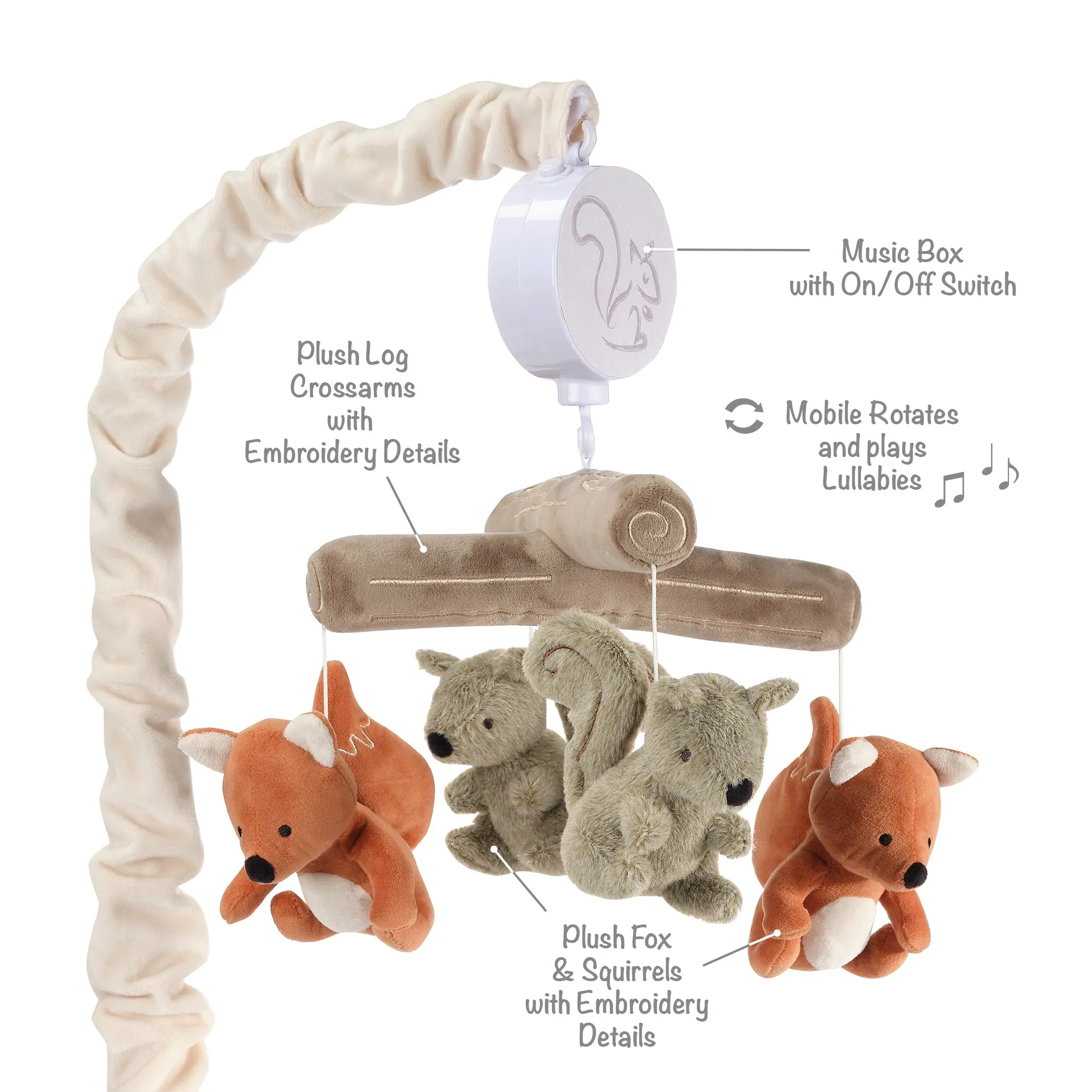 Treetop Fox Musical Baby Crib Mobile