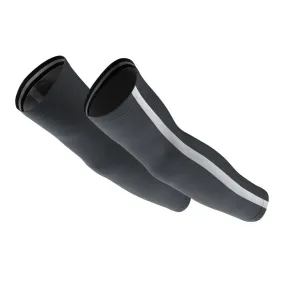 Unisex Retro Four Stripe Black Quick Dry Cycling Arm-Warmers