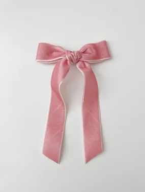 Velvet Ribbon Bow | Dusty Rose