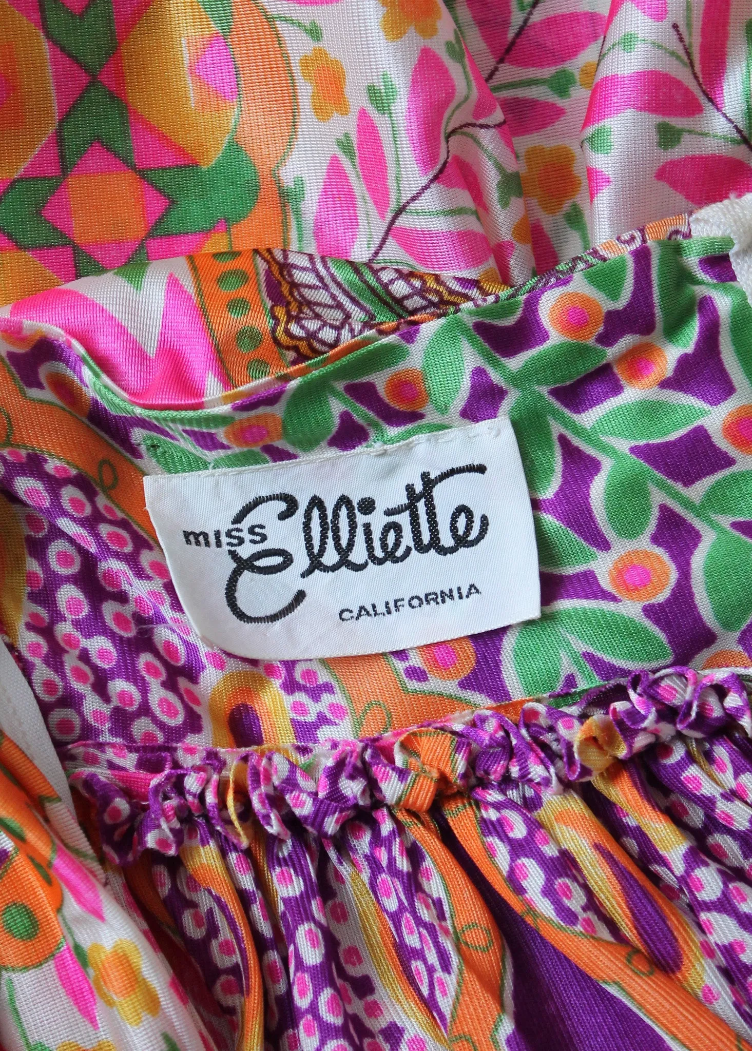 Vintage 1970s Scarf Print Halter Maxi Dress and Shawl